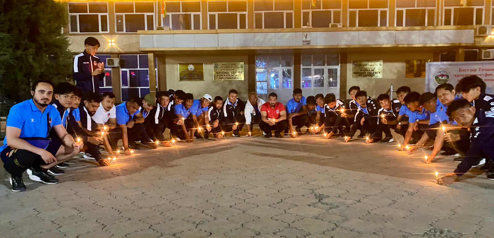 ताजाकिस्तानमा यू–२३ टिमद्वारा दीप प्रज्ज्वलन